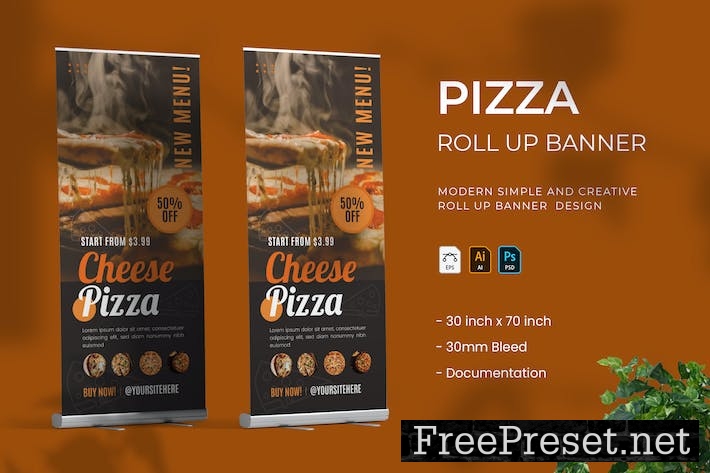 Pizza - Roll Up Banner 2WSYDM2