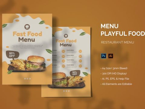 Playful - Food Menu S4HBXZD