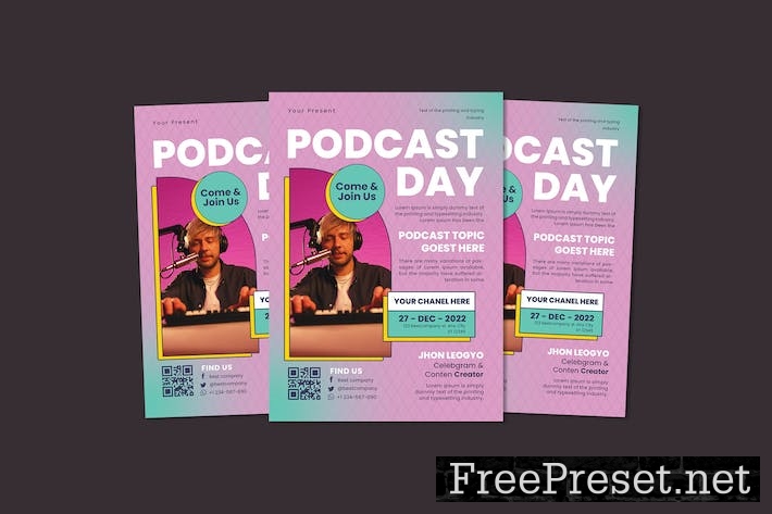 Podcast Day Flyer 46YVQZ3