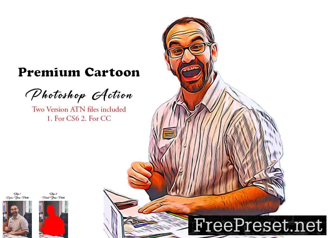 Premium Cartoon Photoshop Action 12175158