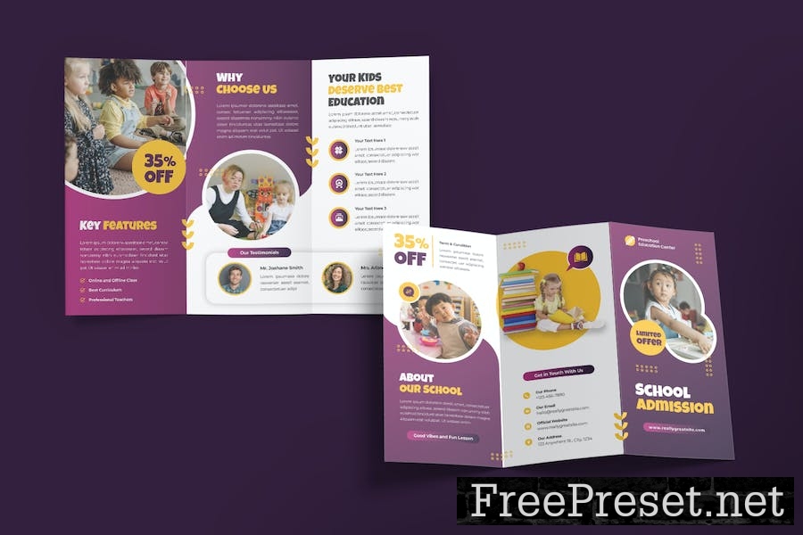 Preschool Trifold Brochure 6NXM3NM