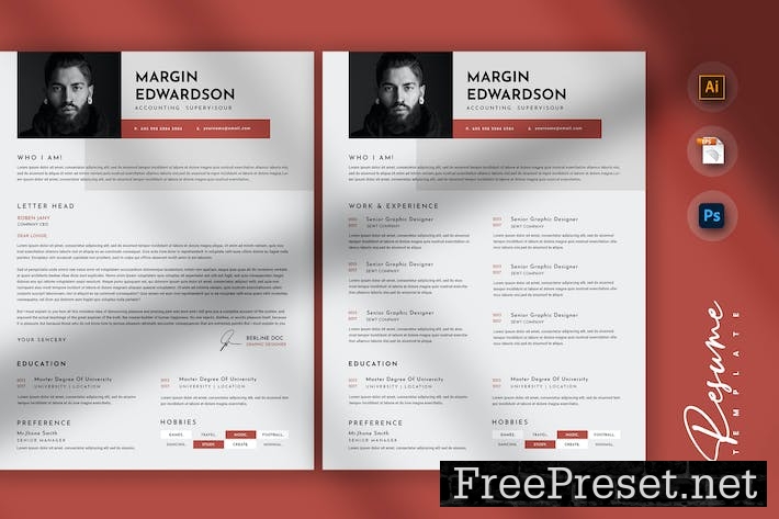 Pro Creative Resume & CV Template XH4WX2L