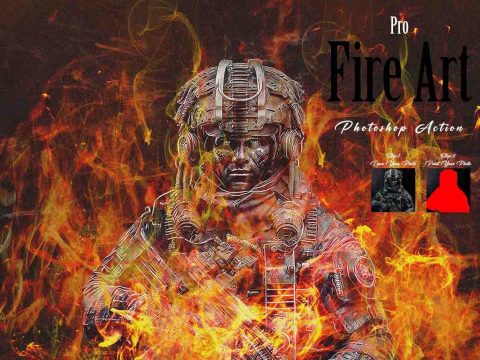 Pro Fire Art Photoshop Action 10999499