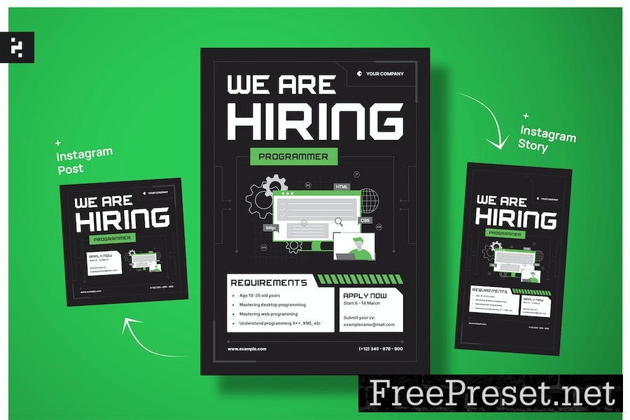 Programmer Job Hiring Flyer JPYTJ5R