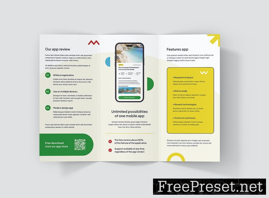 Promo App Brochure Tri-Fold Template KB57URZ