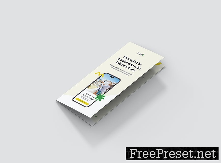 Promo App Brochure Tri-Fold Template KB57URZ