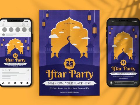 Ramadan Iftar Party Flyer Set EGFK4VS