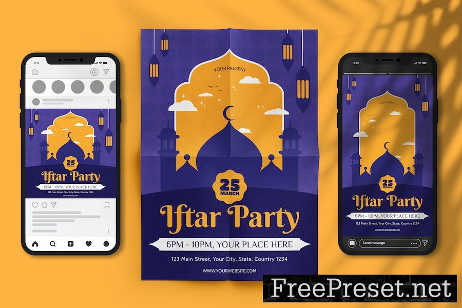 Ramadan Iftar Party Flyer Set EGFK4VS