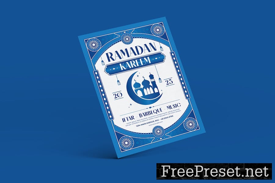 Ramadan Kareem Flyer Print Template H2AGKNL