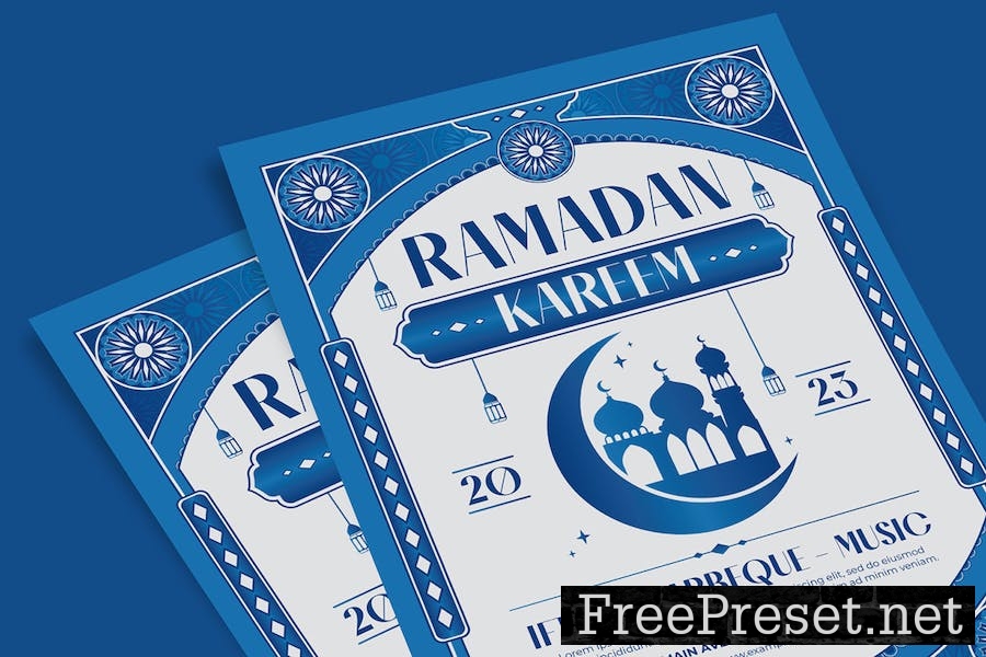 Ramadan Kareem Flyer Print Template H2AGKNL