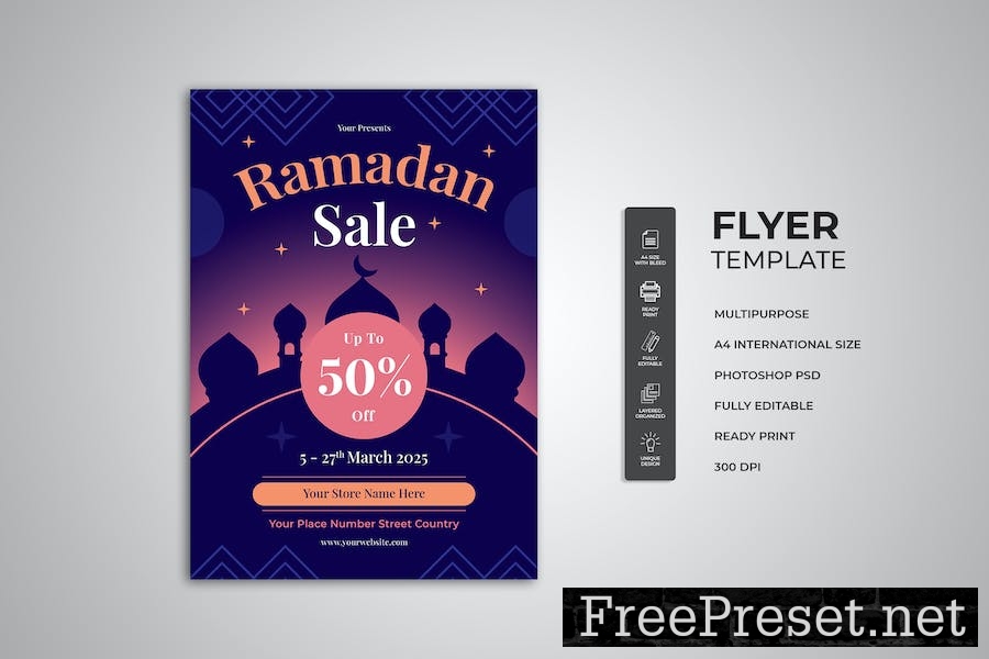 Ramadan Sale Flyer BXBNFEG