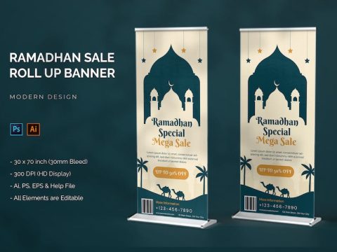 Ramadhan Sale - Roll Up Banner QMKZDM6