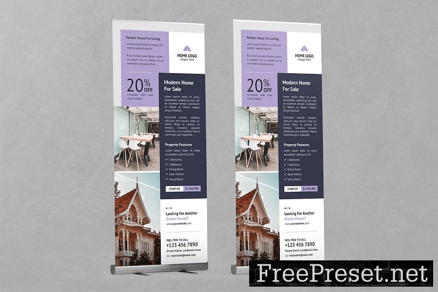 Real Estate Roll up Banner A38MXTU