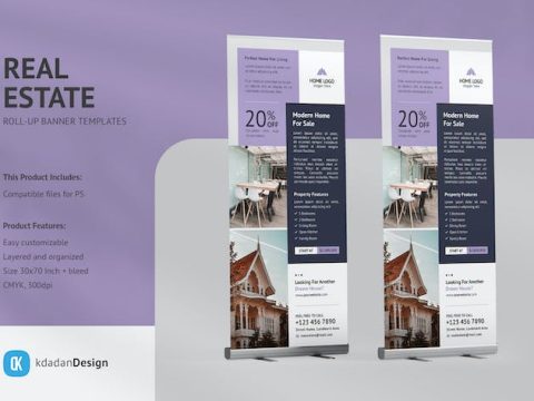 Real Estate Roll up Banner A38MXTU