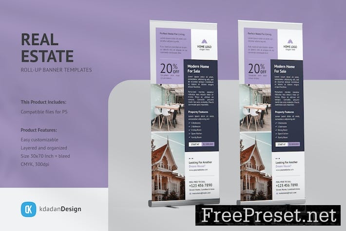 Real Estate Roll up Banner A38MXTU