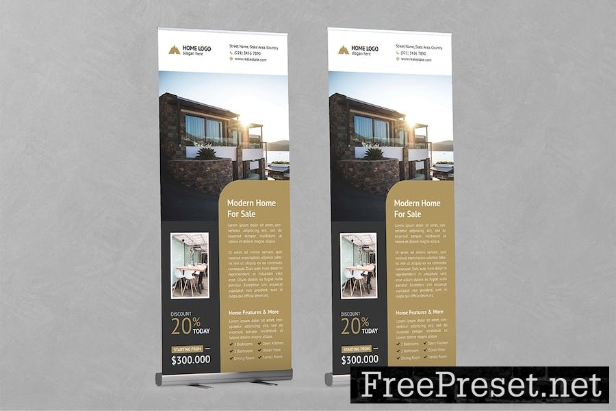 Real Estate Roll up Banner HRMPX9J