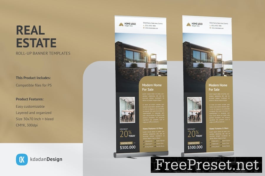 Real Estate Roll up Banner HRMPX9J