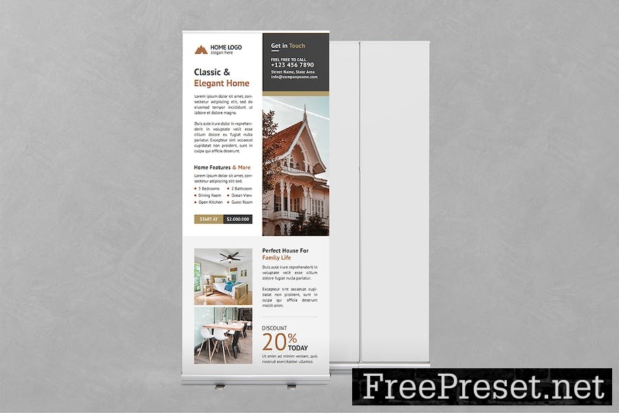 Real Estate Roll up Banner PSTMA6X