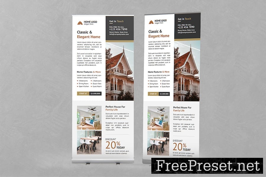 Real Estate Roll up Banner PSTMA6X