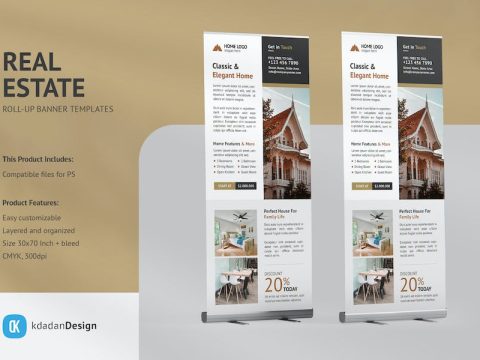 Real Estate Roll up Banner PSTMA6X