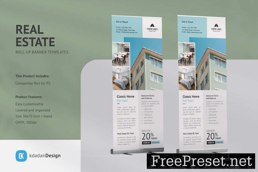 Real Estate Roll up Banner RCPETQV