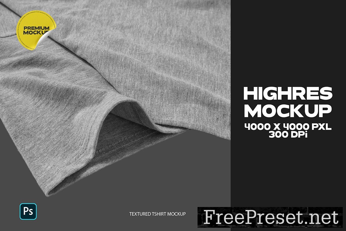 Realistic Textured Tshirt Mockup 12737475