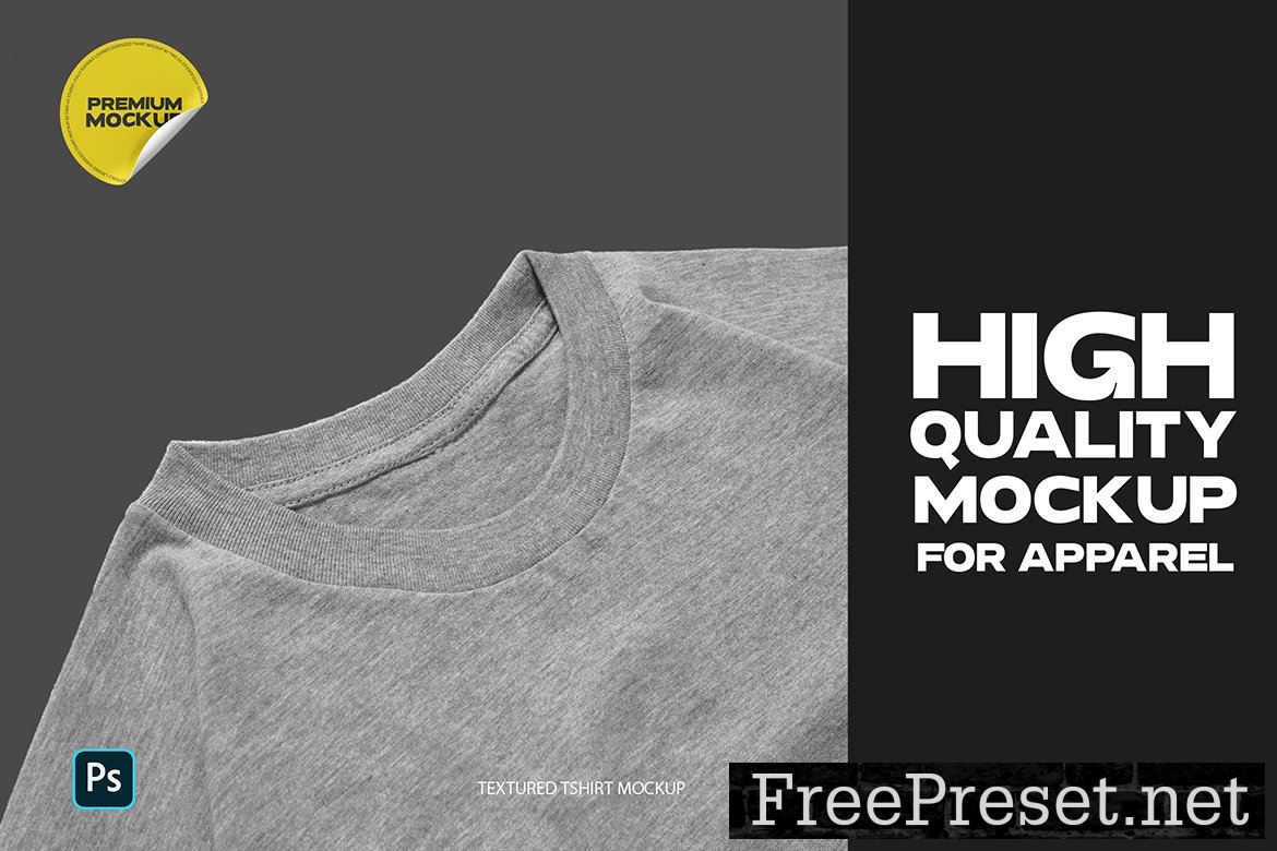 Realistic Textured Tshirt Mockup 12737475