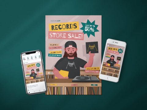 Records Store Sale - Flyer Media Kit