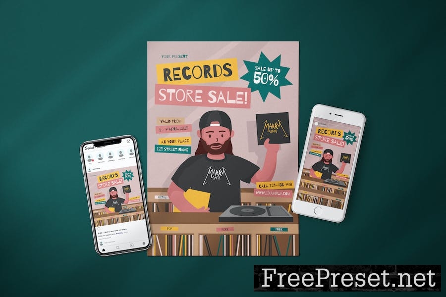 Records Store Sale - Flyer Media Kit