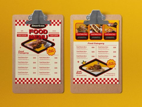 Red Retro American Food Menu LYPYEK9