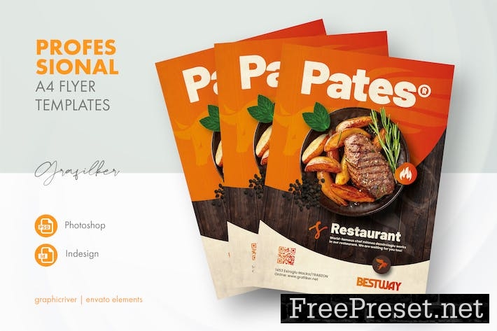 Restaurant Flyer Templates JY3PPBT