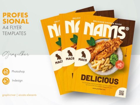 Restaurant Flyer Templates VDPF4TP