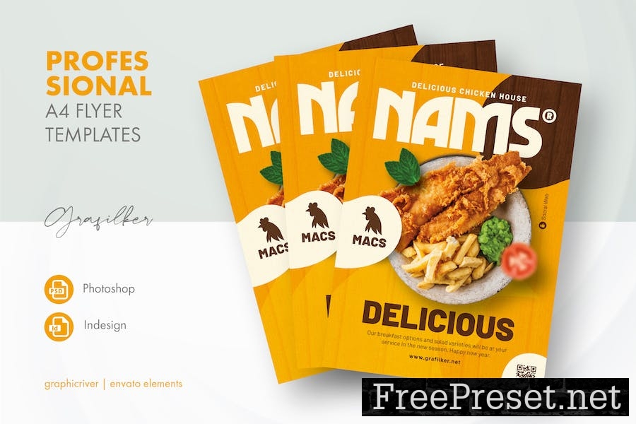 Restaurant Flyer Templates VDPF4TP