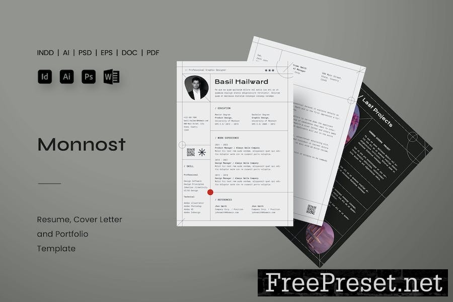 Resume Template | Monnost 4225YDA