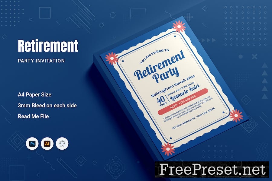 Retirement Party Invitation B4RMRAV