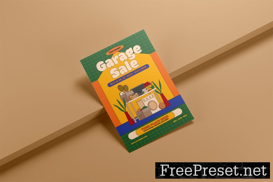 Retro Garage Sale - Flyer Media Kit 9YC9RP9