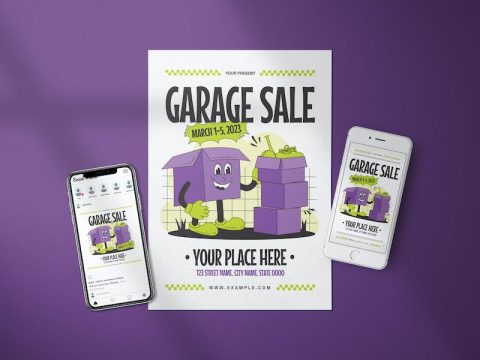 Retro Garage Sale - Flyer Media Kit GJ6CN9W