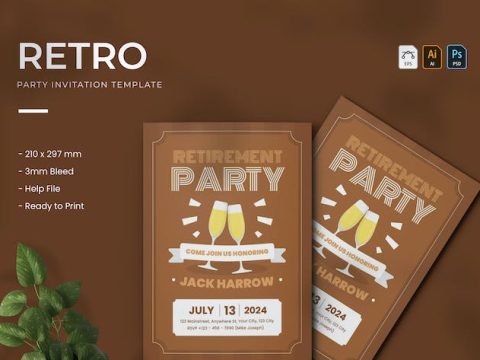 Retro - Party Invitation FY8A4AH