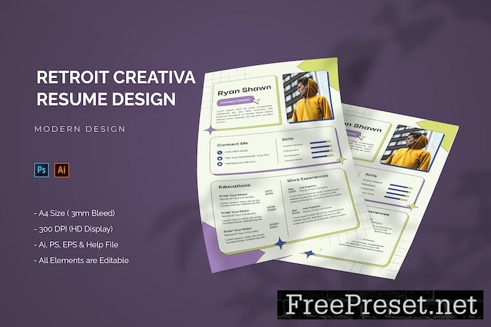 Retroit Creativa - Resume Template TRBTRN6