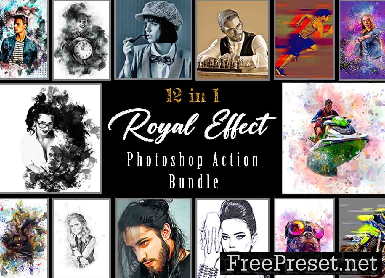 Royal Effect Photoshop Action Bundle 10980259