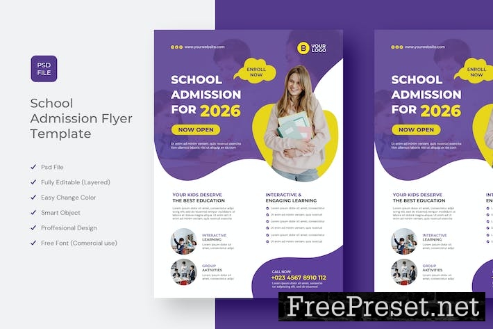 School Admission Flyer V34DDNM