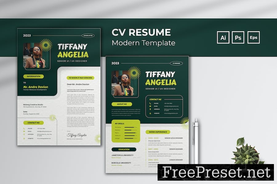 Senior UI UX CV Resume ZMSAVKX