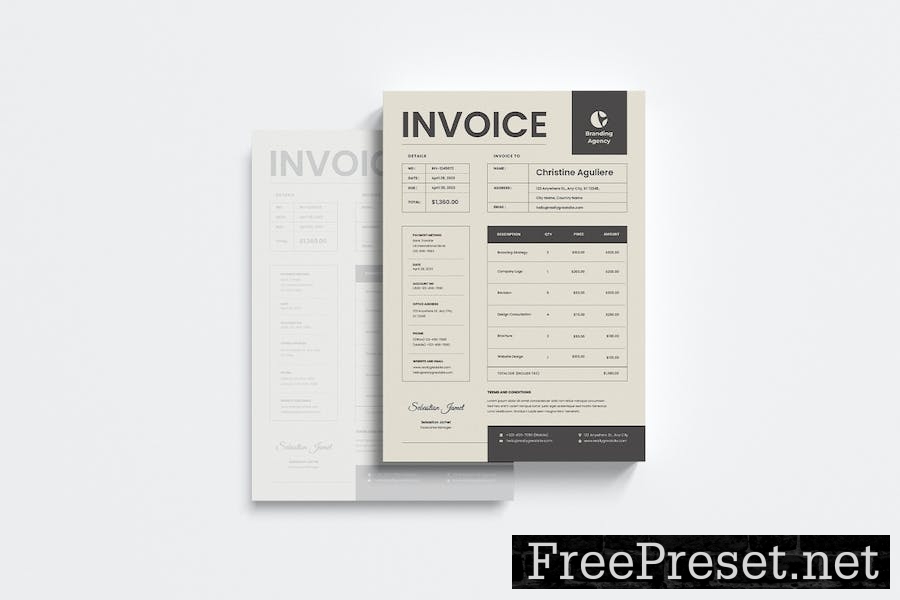 Simple Look Invoice LD9R2JG