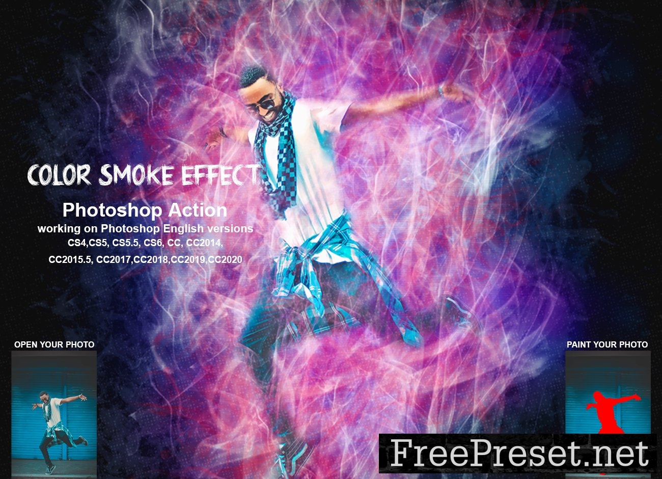 Smoke Photoshop Action Bundle 10988947