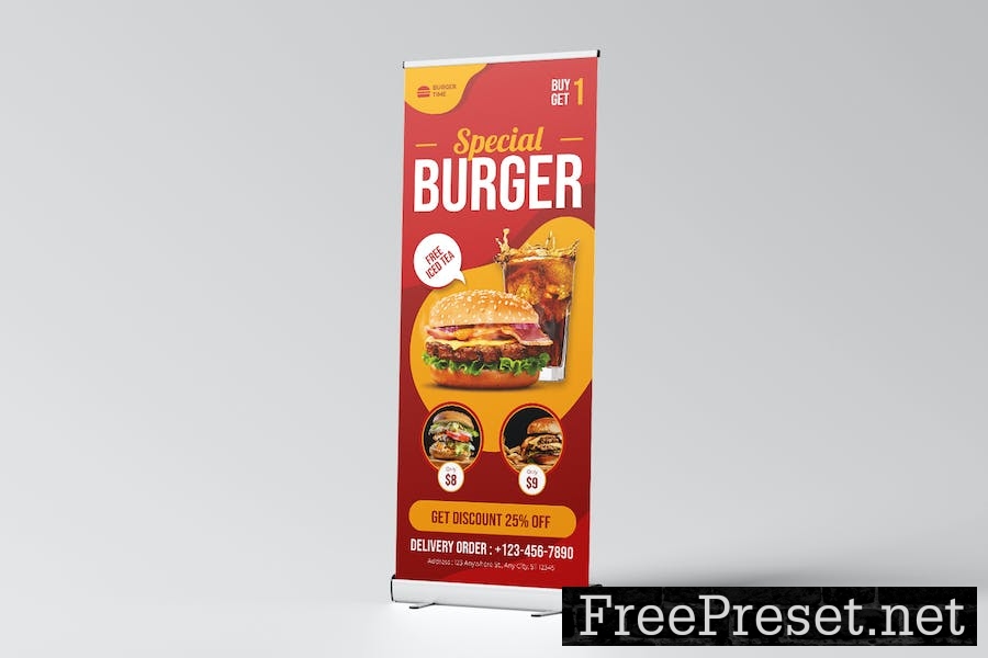 Special Burger Roll Up Banner RM4C746