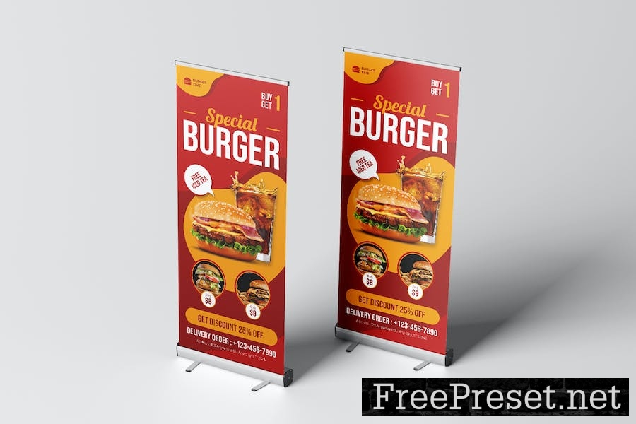 Special Burger Roll Up Banner RM4C746