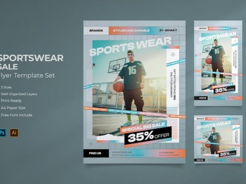 Sportswear Sale Flyer Template BKQ5R82