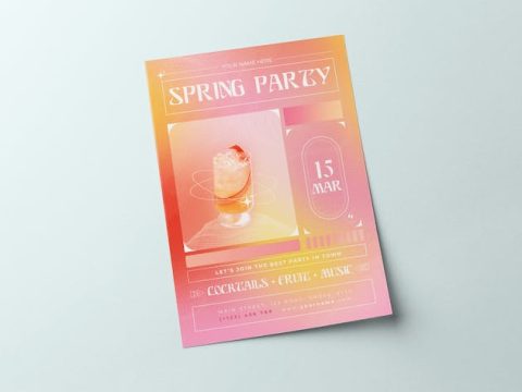 Spring Party Flyer 5C7RRGB