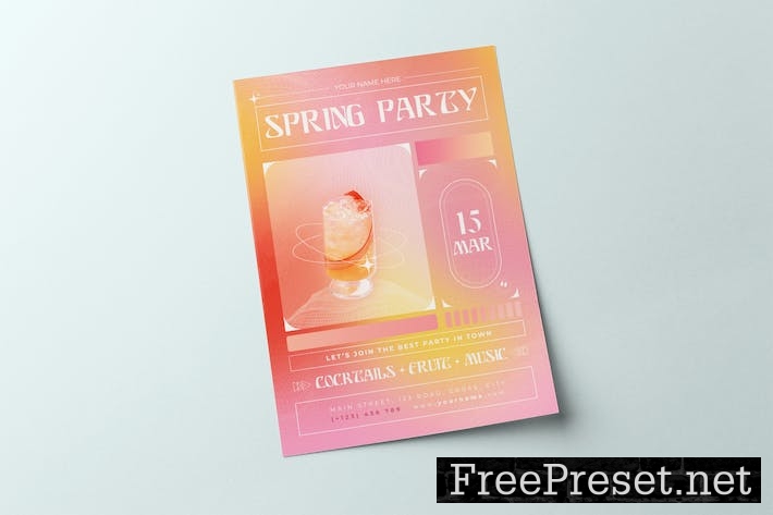 Spring Party Flyer 5C7RRGB