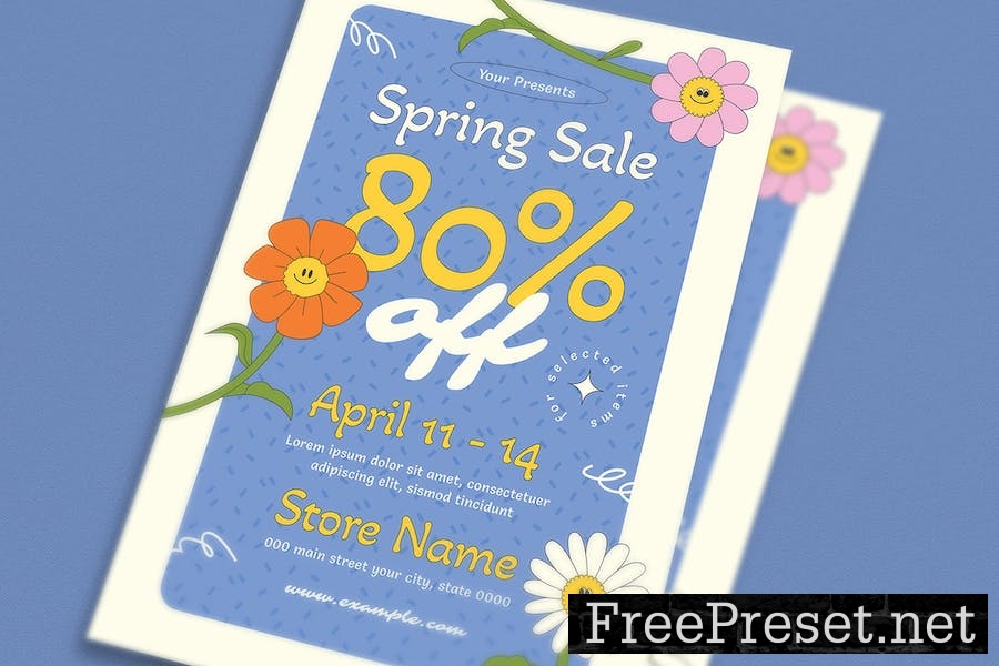 Spring Sale Event Flyer QRHB3X7